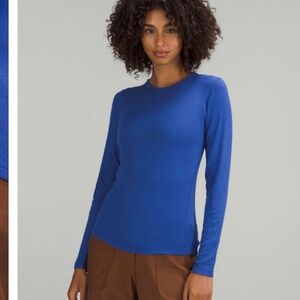 Lululemon Blue Hold Tight Long Sleeve Shirt Size 12